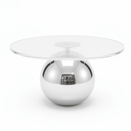AKDC Clear Acrylic Round Cake Stand with Strong Silver Metal Base for Professional Cake Display – 20×10 cm - Al Kabayel Discount CentreAKDC Clear Acrylic Round Cake Stand with Strong Silver Metal Base for Professional Cake Display – 20×10 cmServing TraysAKDCAl Kabayel Discount Centre