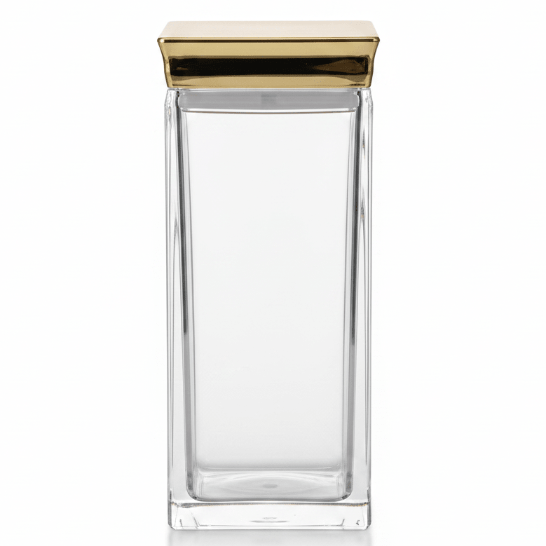 AKDC Clear Acrylic Storage Canister with Premium Gold Lid Stylish Airtight Container 1500 ml Capacity - Al Kabayel Discount CentreAKDC Clear Acrylic Storage Canister with Premium Gold Lid Stylish Airtight Container 1500 ml CapacityJars & Food SaversAKDCAl Kabayel Discount Centre