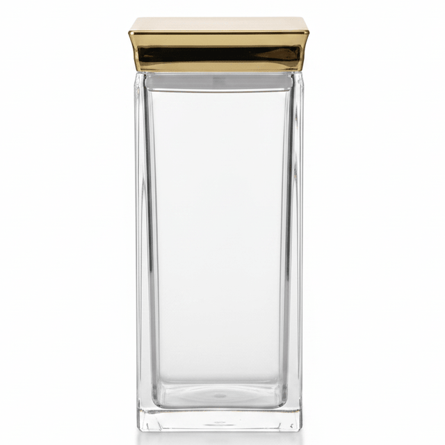 AKDC Clear Acrylic Storage Canister with Premium Gold Lid Stylish Airtight Container 1500 ml Capacity - Al Kabayel Discount CentreAKDC Clear Acrylic Storage Canister with Premium Gold Lid Stylish Airtight Container 1500 ml CapacityJars & Food SaversAKDCAl Kabayel Discount Centre