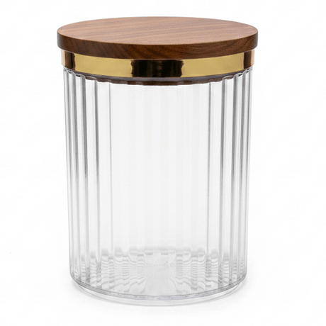 AKDC Clear Acrylic Storage Canister with Secure Lid Transparent Kitchen Organizer Container 18 × 12.5 cm - Al Kabayel Discount CentreAKDC Clear Acrylic Storage Canister with Secure Lid Transparent Kitchen Organizer Container 18 × 12.5 cmJars & Food SaversAKDCAl Kabayel Discount Centre