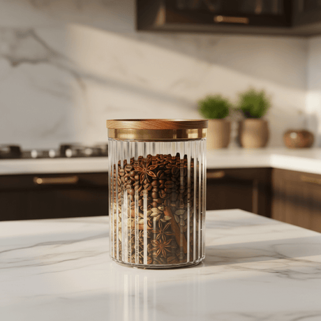AKDC Clear Acrylic Storage Canister with Secure Lid Transparent Kitchen Organizer Container 18 × 12.5 cm - Al Kabayel Discount CentreAKDC Clear Acrylic Storage Canister with Secure Lid Transparent Kitchen Organizer Container 18 × 12.5 cmJars & Food SaversAKDCAl Kabayel Discount Centre