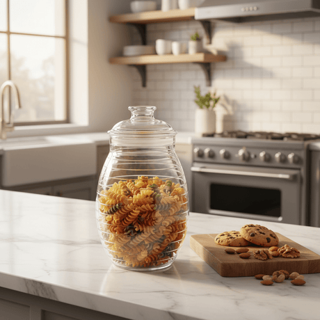 AKDC Clear Acrylic Storage Canister with Secure Lid Transparent Kitchen Organizer Container 20 × 10 cm - Al Kabayel Discount CentreAKDC Clear Acrylic Storage Canister with Secure Lid Transparent Kitchen Organizer Container 20 × 10 cmJars & Food SaversAKDCAl Kabayel Discount Centre