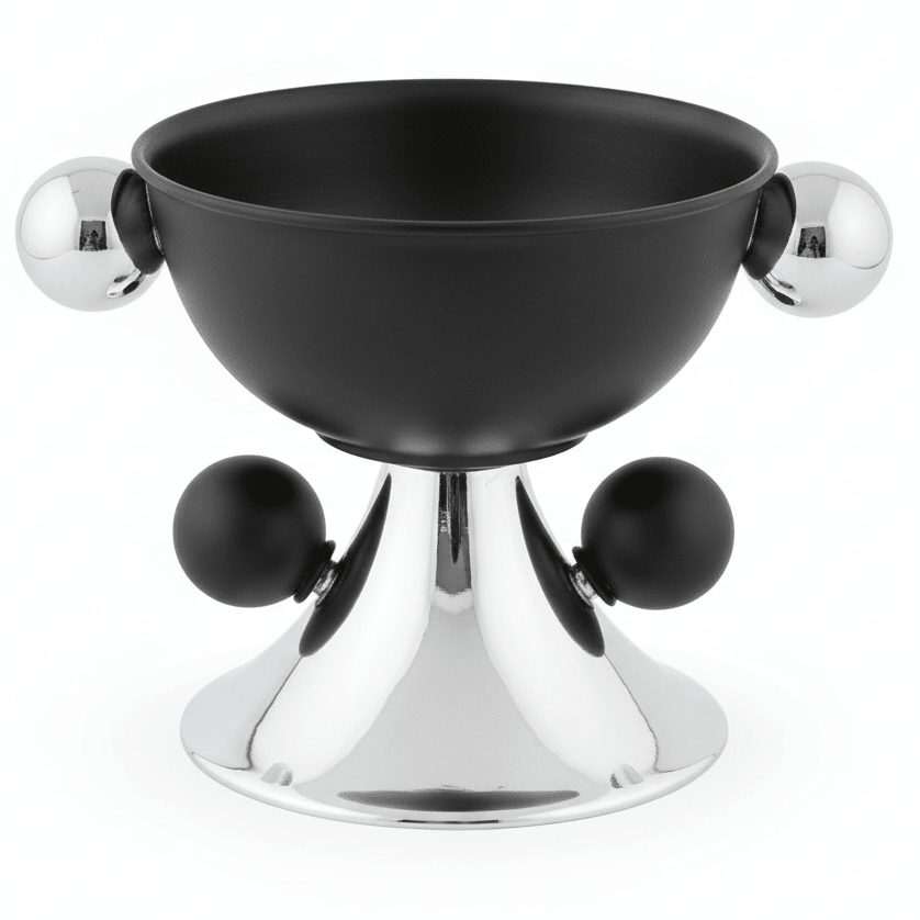 AKDC Compact Black and Silver Metal Footed Candy Bowl with Sleek Design for Everyday Use – 12×12 cm - Al Kabayel Discount CentreAKDC Compact Black and Silver Metal Footed Candy Bowl with Sleek Design for Everyday Use – 12×12 cmBowlsAKDCAl Kabayel Discount Centre