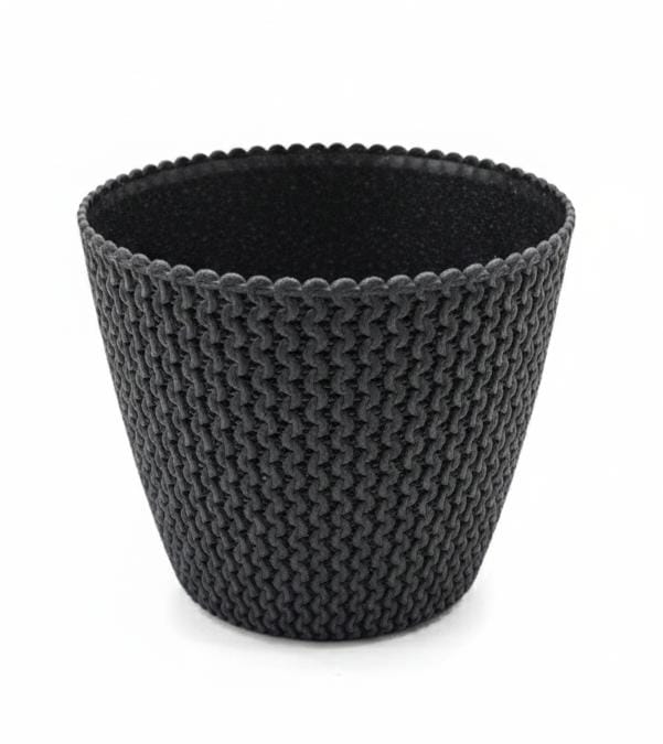 AKDC Compact Black Plastic Plant Pot – Modern Round Planter – 15.7×13.2 cm - Al Kabayel Discount CentreAKDC Compact Black Plastic Plant Pot – Modern Round Planter – 15.7×13.2 cmFlower/Plant PotsAKDCAl Kabayel Discount Centre