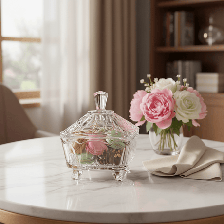 AKDC Compact Glass Sugar Pot with Lid Space Saving Kitchen Storage Container 10 x 10 cm - Al Kabayel Discount CentreAKDC Compact Glass Sugar Pot with Lid Space Saving Kitchen Storage Container 10 x 10 cmJars & Food SaversAKDCAl Kabayel Discount Centre