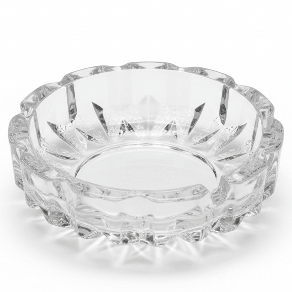 AKDC Compact Round Glass Ashtray with Decorative Pattern – Strong Glass Ashtray for Home, Balcony & Café (12 cm) - Al Kabayel Discount CentreAKDC Compact Round Glass Ashtray with Decorative Pattern – Strong Glass Ashtray for Home, Balcony & Café (12 cm)AshtraysAKDCAl Kabayel Discount Centre