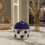 AKDC Compact Silver & Blue Decorative Dates Bowl 13×13 cm Small Serving Dish for Snacks & Nuts - Al Kabayel Discount CentreAKDC Compact Silver & Blue Decorative Dates Bowl 13×13 cm Small Serving Dish for Snacks & NutsBowlsAKDCAl Kabayel Discount Centre