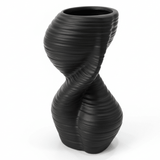 AKDC Contemporary Ceramic Decorative Vase – Bold Black Finish with Unique Sculptural Design, 20 × 10 cm - Al Kabayel Discount CentreAKDC Contemporary Ceramic Decorative Vase – Bold Black Finish with Unique Sculptural Design, 20 × 10 cmFlower/Plant PotsAKDCAl Kabayel Discount Centre