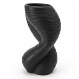 AKDC Contemporary Ceramic Decorative Vase – Bold Black Finish with Unique Sculptural Design, 20 × 10 cm - Al Kabayel Discount CentreAKDC Contemporary Ceramic Decorative Vase – Bold Black Finish with Unique Sculptural Design, 20 × 10 cmFlower/Plant PotsAKDCAl Kabayel Discount Centre