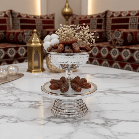 AKDC Contemporary Silver Metal and Acrylic Dessert Tray for Elegant Serving and Display – 20×12 cm - Al Kabayel Discount CentreAKDC Contemporary Silver Metal and Acrylic Dessert Tray for Elegant Serving and Display – 20×12 cmServing TraysAKDCAl Kabayel Discount Centre