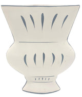 AKDC Contemporary Urn Shaped Clay Flower Vase 21cm*5cm*25.7cm, White and Blue - Al Kabayel Discount CentreAKDC Contemporary Urn Shaped Clay Flower Vase 21cm*5cm*25.7cm, White and BlueFlower/Plant PotsAKDCAl Kabayel Discount Centre