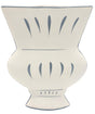 AKDC Contemporary Urn Shaped Clay Flower Vase 21cm*5cm*25.7cm, White and Blue - Al Kabayel Discount CentreAKDC Contemporary Urn Shaped Clay Flower Vase 21cm*5cm*25.7cm, White and BlueFlower/Plant PotsAKDCAl Kabayel Discount Centre