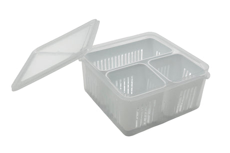 AKDC Core Function Fresh Keeping Box 16cm*16cm*8cm, 3 Compartments - Al Kabayel Discount CentreAKDC Core Function Fresh Keeping Box 16cm*16cm*8cm, 3 CompartmentsFood ContainersAKDCAl Kabayel Discount Centre