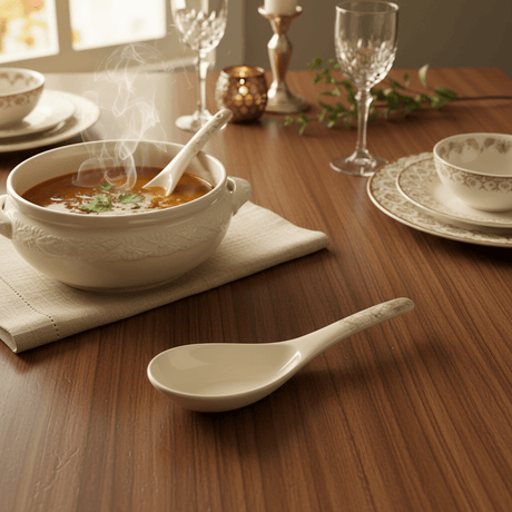 AKDC Cream Brown Crackle Pattern Long Handle Melamine Serving Spoon Ideal for Buffet, Catering and Daily Kitchen Use – 21 cm - Al Kabayel Discount CentreAKDC Cream Brown Crackle Pattern Long Handle Melamine Serving Spoon Ideal for Buffet, Catering and Daily Kitchen Use – 21 cmSpatulas And SpoonsAKDCAl Kabayel Discount Centre