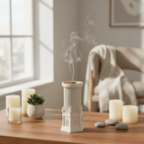 AKDC Cream Ceramic Decorative Incense Burner – Stylish and Versatile Home Decor Accent – 21.5 cm - Al Kabayel Discount CentreAKDC Cream Ceramic Decorative Incense Burner – Stylish and Versatile Home Decor Accent – 21.5 cmCeramic Incense BurnerAKDCAl Kabayel Discount Centre