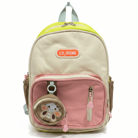 AKDC Cream & Pink Polyester Kids School Backpack 30 x 25 cm – Cute Compact Bag for Children with Comfortable Fit - Al Kabayel Discount CentreAKDC Cream & Pink Polyester Kids School Backpack 30 x 25 cm – Cute Compact Bag for Children with Comfortable FitSchool BagsAKDCAl Kabayel Discount Centre
