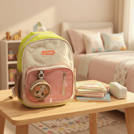 AKDC Cream & Pink Polyester Kids School Backpack 30 x 25 cm – Cute Compact Bag for Children with Comfortable Fit - Al Kabayel Discount CentreAKDC Cream & Pink Polyester Kids School Backpack 30 x 25 cm – Cute Compact Bag for Children with Comfortable FitSchool BagsAKDCAl Kabayel Discount Centre