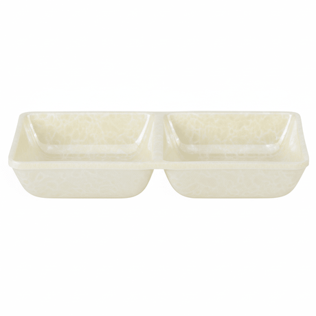 AKDC Cream Speckled Melamine Rectangle 2 Portion Sauce Bowl 14.5 x 7 cm Dual Section Bowl for Dips and Sauces - Al Kabayel Discount CentreAKDC Cream Speckled Melamine Rectangle 2 Portion Sauce Bowl 14.5 x 7 cm Dual Section Bowl for Dips and SaucesBowlsAKDCAl Kabayel Discount Centre