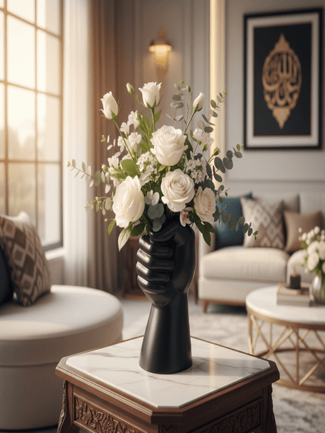 AKDC Creative Hand - Shaped Ceramic Decorative Flower Vase – Bold Black Artistic Design, 20 × 10 cm - Al Kabayel Discount CentreAKDC Creative Hand - Shaped Ceramic Decorative Flower Vase – Bold Black Artistic Design, 20 × 10 cmFlower/Plant PotsAKDCAl Kabayel Discount Centre