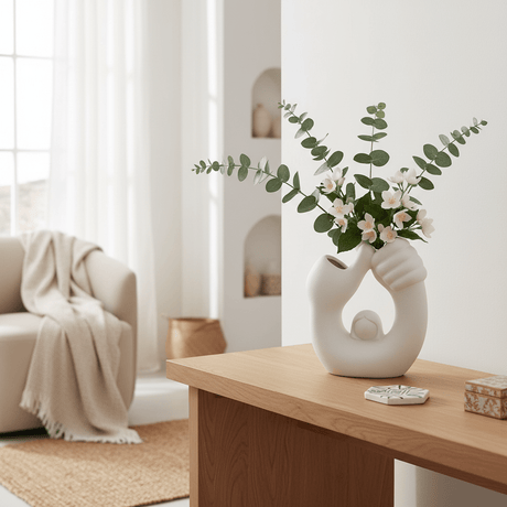 AKDC Creative Sculptural Ceramic Vase – White Girl Thumbs - Up Art Design Decorative Flower Vase, 17 × 13 cm - Al Kabayel Discount CentreAKDC Creative Sculptural Ceramic Vase – White Girl Thumbs - Up Art Design Decorative Flower Vase, 17 × 13 cmFlower/Plant PotsAKDCAl Kabayel Discount Centre