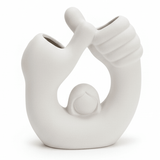 AKDC Creative Sculptural Ceramic Vase – White Girl Thumbs - Up Art Design Decorative Flower Vase, 17 × 13 cm - Al Kabayel Discount CentreAKDC Creative Sculptural Ceramic Vase – White Girl Thumbs - Up Art Design Decorative Flower Vase, 17 × 13 cmFlower/Plant PotsAKDCAl Kabayel Discount Centre