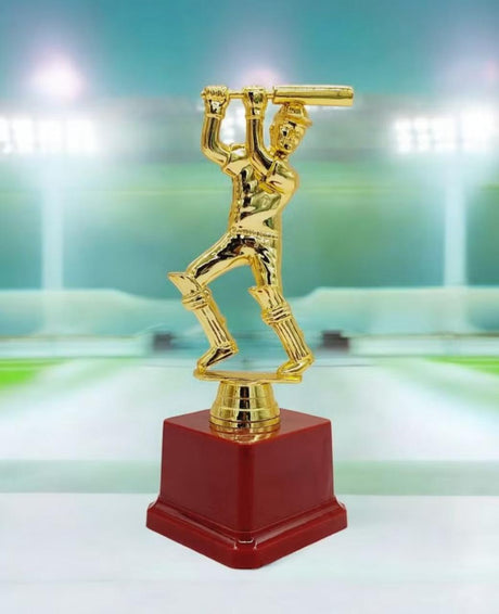 AKDC Cricket Male Trophy Childrens Cup for Sports Party Favors Gift Winner Rewards 18cm Gold&Maroon Color - Al Kabayel Discount CentreAKDC Cricket Male Trophy Childrens Cup for Sports Party Favors Gift Winner Rewards 18cm Gold&Maroon ColorSportsAKDCAl Kabayel Discount Centre