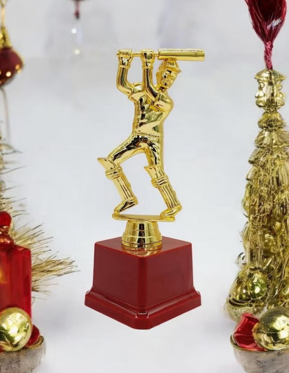 AKDC Cricket Male Trophy Childrens Cup for Sports Party Favors Gift Winner Rewards 20cm Gold&Maroon Color - Al Kabayel Discount CentreAKDC Cricket Male Trophy Childrens Cup for Sports Party Favors Gift Winner Rewards 20cm Gold&Maroon ColorSportsAKDCAl Kabayel Discount Centre