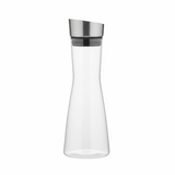 AKDC Crystal - Clear Glass Carafe Bottle with Stainless Steel Stopper — Elegant Hourglass Design, 1 Litre - Al Kabayel Discount CentreAKDC Crystal - Clear Glass Carafe Bottle with Stainless Steel Stopper — Elegant Hourglass Design, 1 LitreJugsAKDCAl Kabayel Discount Centre