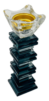 AKDC Crystal Glass Incense Burner 6cm*20cm, Black and Clear - 1109 - Al Kabayel Discount CentreAKDC Crystal Glass Incense Burner 6cm*20cm, Black and Clear - 1109Home Décor AccentsAKDCAl Kabayel Discount Centre