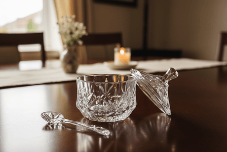 AKDC Crystal Sugar Pot with Lid 250ml, Clear & Transparrent - Al Kabayel Discount CentreAKDC Crystal Sugar Pot with Lid 250ml, Clear & TransparrentJars & Food SaversAKDCAl Kabayel Discount Centre