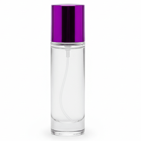 AKDC cylindrical 30ml refillable glass perfume bottle with purple cap modern stylish fragrance container gift - Al Kabayel Discount CentreAKDC cylindrical 30ml refillable glass perfume bottle with purple cap modern stylish fragrance container giftPerfume BottlesAKDCAl Kabayel Discount Centre