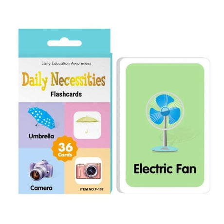 AKDC Daily Necessities Flashcards, Early Education Awareness, 36 Cards - Al Kabayel Discount CentreAKDC Daily Necessities Flashcards, Early Education Awareness, 36 CardsEducational ToysAKDCAl Kabayel Discount Centre