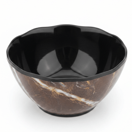 AKDC Dark Brown Melamine Serving Bowl with Black Trim, Small Round Bowl for Sides & Desserts – 4 Inch - Al Kabayel Discount CentreAKDC Dark Brown Melamine Serving Bowl with Black Trim, Small Round Bowl for Sides & Desserts – 4 InchBowlsAKDCAl Kabayel Discount Centre