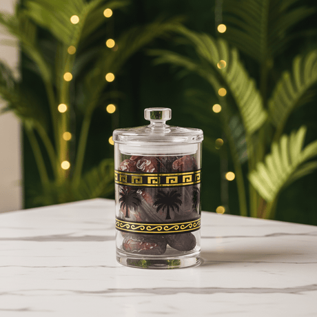 AKDC Decorative Acrylic Storage Canister with Lid and Palm Tree Design for Kitchen Storage 1000 ml - Al Kabayel Discount CentreAKDC Decorative Acrylic Storage Canister with Lid and Palm Tree Design for Kitchen Storage 1000 mlJars & Food SaversAKDCAl Kabayel Discount Centre