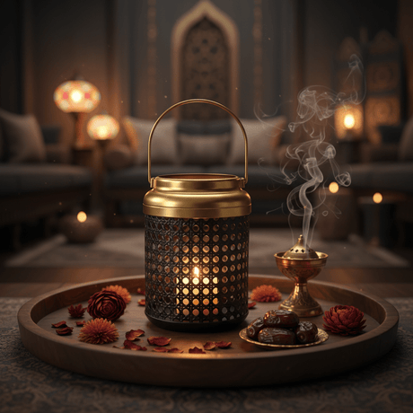 AKDC Decorative Black & Gold Metal Candle Holder Lantern with Handle for Home Décor, Festive Lighting & Table Centerpieces – 15×10 cm - Al Kabayel Discount CentreAKDC Decorative Black & Gold Metal Candle Holder Lantern with Handle for Home Décor, Festive Lighting & Table Centerpieces – 15×10 cmHome Décor AccentsAKDCAl Kabayel Discount Centre