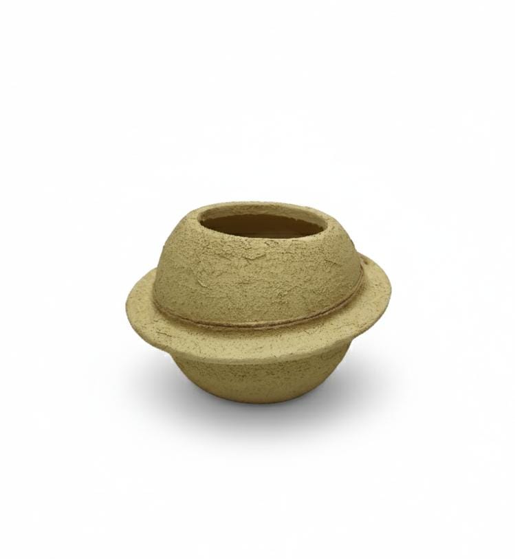 AKDC Decorative Clay Plant Pot – Beige Color – 14×19 cm – Unique Handcrafted Design - Al Kabayel Discount CentreAKDC Decorative Clay Plant Pot – Beige Color – 14×19 cm – Unique Handcrafted DesignFlower/Plant PotsAKDCAl Kabayel Discount Centre