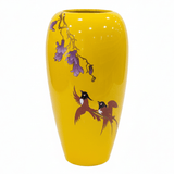 AKDC Decorative Fibre Flower Vase – Bright Yellow Finish with Artistic Birds Design, 26 cm - Al Kabayel Discount CentreAKDC Decorative Fibre Flower Vase – Bright Yellow Finish with Artistic Birds Design, 26 cmFlower/Plant PotsAKDCAl Kabayel Discount Centre