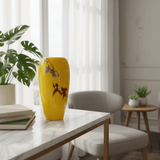 AKDC Decorative Fibre Flower Vase – Bright Yellow Finish with Artistic Birds Design, 26 cm - Al Kabayel Discount CentreAKDC Decorative Fibre Flower Vase – Bright Yellow Finish with Artistic Birds Design, 26 cmFlower/Plant PotsAKDCAl Kabayel Discount Centre