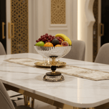 AKDC Decorative Footed Silver & Gold Candy Bowl 23×23 cm Luxury Centerpiece for Sweets & Fruits - Al Kabayel Discount CentreAKDC Decorative Footed Silver & Gold Candy Bowl 23×23 cm Luxury Centerpiece for Sweets & FruitsBowlsAKDCAl Kabayel Discount Centre