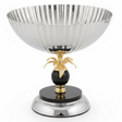 AKDC Decorative Footed Silver & Gold Candy Bowl 23×23 cm Luxury Centerpiece for Sweets & Fruits - Al Kabayel Discount CentreAKDC Decorative Footed Silver & Gold Candy Bowl 23×23 cm Luxury Centerpiece for Sweets & FruitsBowlsAKDCAl Kabayel Discount Centre