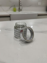 AKDC Decorative Glass Bottle – 6×5 cm Compact Silver Finish Bottle, Ideal for Storage or Home Décor Accent - Al Kabayel Discount CentreAKDC Decorative Glass Bottle – 6×5 cm Compact Silver Finish Bottle, Ideal for Storage or Home Décor AccentJars & Food SaversAKDCAl Kabayel Discount Centre