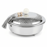 AKDC Decorative Metal Fruit Bowl – Elegant Silver Finish, Ideal for Dining Table & Kitchen Décor, 20 × 10 cm - Al Kabayel Discount CentreAKDC Decorative Metal Fruit Bowl – Elegant Silver Finish, Ideal for Dining Table & Kitchen Décor, 20 × 10 cmJars & Food SaversAKDCAl Kabayel Discount Centre