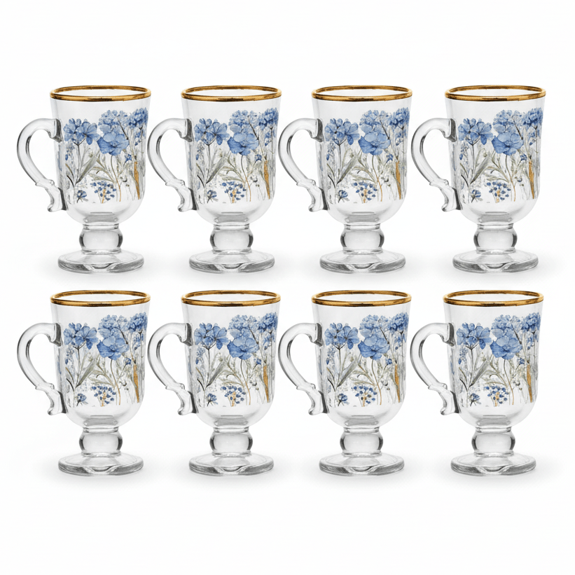 AKDC Decorative Tea Glass Set of Six Pieces with Floral Pattern Design - Al Kabayel Discount CentreAKDC Decorative Tea Glass Set of Six Pieces with Floral Pattern DesignTumblersAKDCAl Kabayel Discount Centre