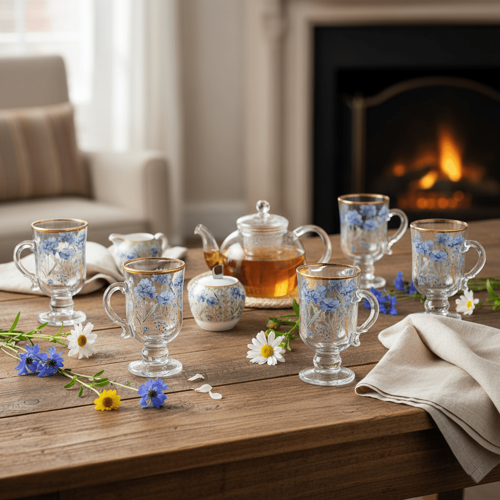 AKDC Decorative Tea Glass Set of Six Pieces with Floral Pattern Design - Al Kabayel Discount CentreAKDC Decorative Tea Glass Set of Six Pieces with Floral Pattern DesignTumblersAKDCAl Kabayel Discount Centre
