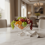 AKDC Deep Footed Glass Fruit Bowl – Large Elevated Bowl for Fruits, Salads & Serving Presentation 17×17 cm - Al Kabayel Discount CentreAKDC Deep Footed Glass Fruit Bowl – Large Elevated Bowl for Fruits, Salads & Serving Presentation 17×17 cmBowlsAKDCAl Kabayel Discount Centre