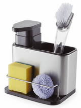 AKDC Deluxe Stainless Steel Kitchen Sink Organizer with Built - In Soap Dispenser, Sponge Holder & Brush Stand – Complete Sink Storage System (180×128×188 mm) - Al Kabayel Discount CentreAKDC Deluxe Stainless Steel Kitchen Sink Organizer with Built - In Soap Dispenser, Sponge Holder & Brush Stand – Complete Sink Storage System (180×128×188 mm)Organizers & AccessoriesAKDCAl Kabayel Discount Centre