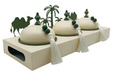 AKDC Desert Oasis Metal 3pcs Candy Bowls with Tray 39cm*14.5cm*14cm, Ivory/Green - Al Kabayel Discount CentreAKDC Desert Oasis Metal 3pcs Candy Bowls with Tray 39cm*14.5cm*14cm, Ivory/GreenBowlsAKDCAl Kabayel Discount Centre