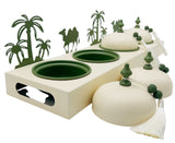 AKDC Desert Oasis Metal 4pcs Candy Bowls with Tray 51cm*14.5cm*14cm, Ivory/Green - Al Kabayel Discount CentreAKDC Desert Oasis Metal 4pcs Candy Bowls with Tray 51cm*14.5cm*14cm, Ivory/GreenBowlsAKDCAl Kabayel Discount Centre