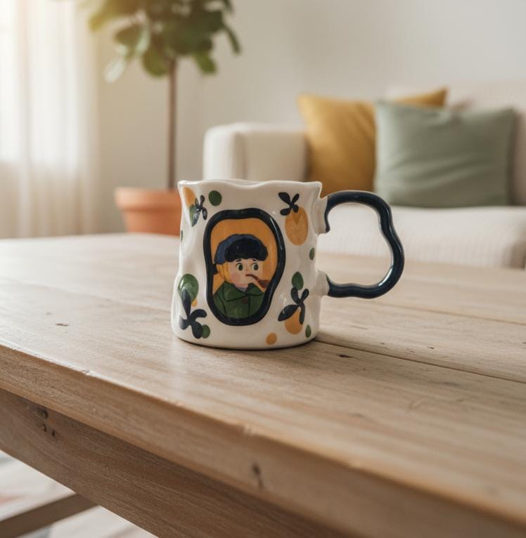 AKDC Designer 400ml White Ceramic Mug with Black and Boy Illustration – Unique Artistic Coffee Mug for Modern Style Lovers - Al Kabayel Discount CentreAKDC Designer 400ml White Ceramic Mug with Black and Boy Illustration – Unique Artistic Coffee Mug for Modern Style LoversMugsAKDCAl Kabayel Discount Centre
