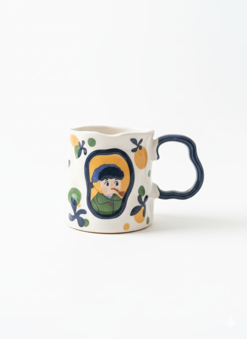 AKDC Designer 400ml White Ceramic Mug with Black and Boy Illustration – Unique Artistic Coffee Mug for Modern Style Lovers - Al Kabayel Discount CentreAKDC Designer 400ml White Ceramic Mug with Black and Boy Illustration – Unique Artistic Coffee Mug for Modern Style LoversMugsAKDCAl Kabayel Discount Centre